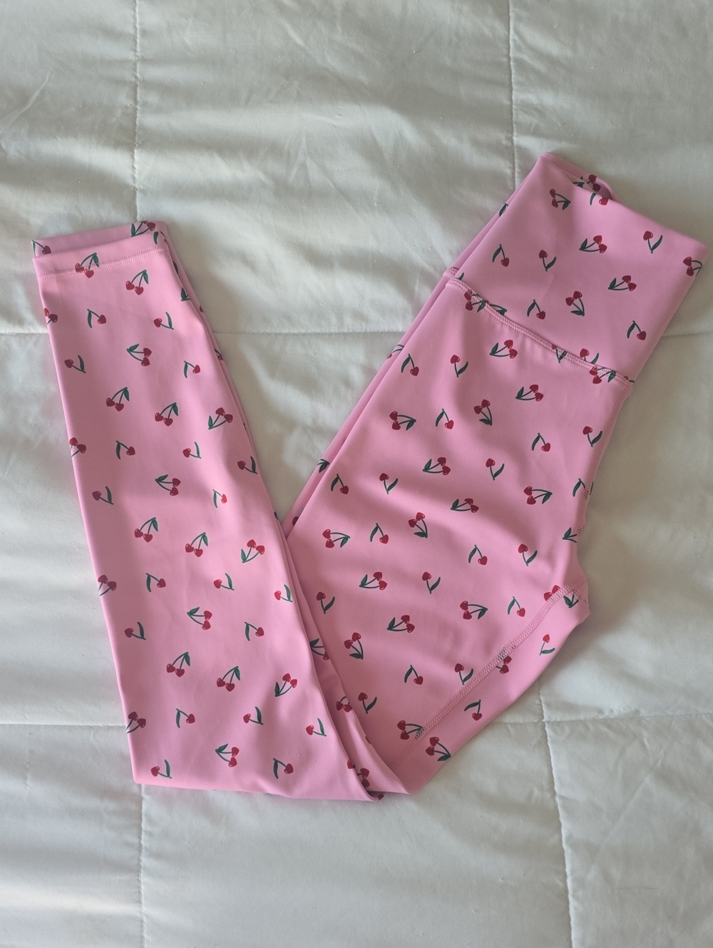Beach Riot Pink Cherry-Print Leggings